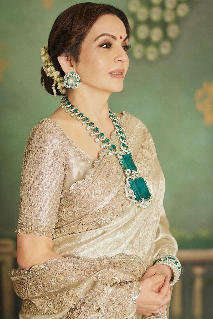 Nita Ambani Necklace in Golden Tones - Artisan by Zaree