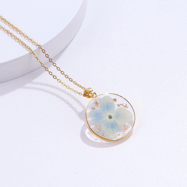 Real Blue Flower Pendant