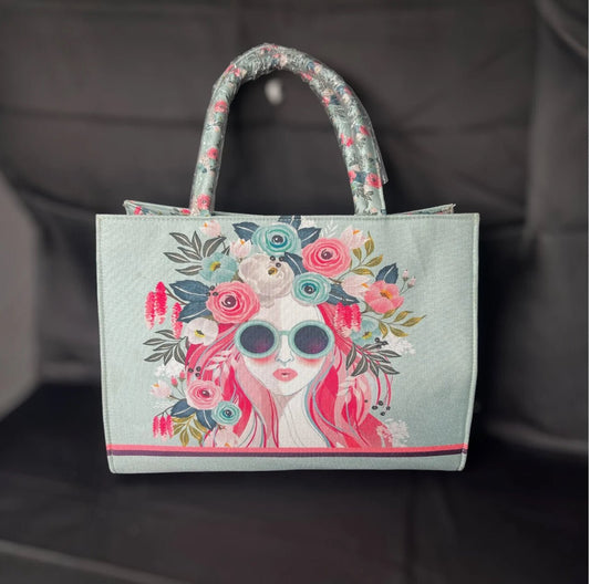 Floral Girl Tote Bag - Artisan by Zaree