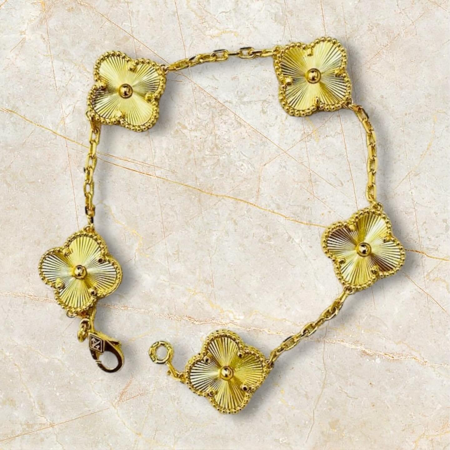 High Quality Gold Clover Bracelet - Artisan by Zaree