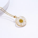 Real White Flower Pendant