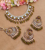 Mirror Necklace Set with Mangtikka - Artisan by Zaree