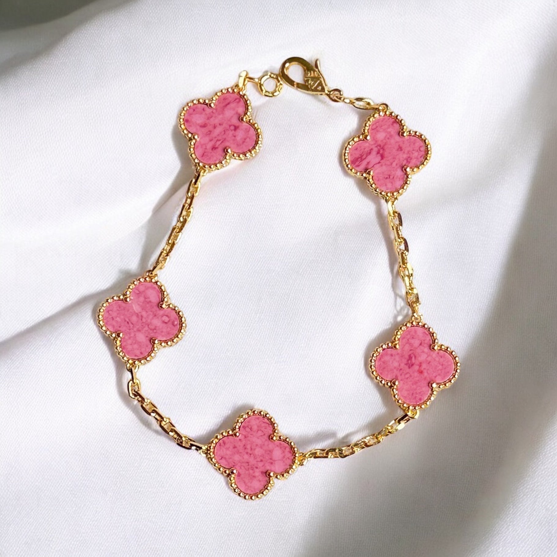 Pink Clover Bracelet